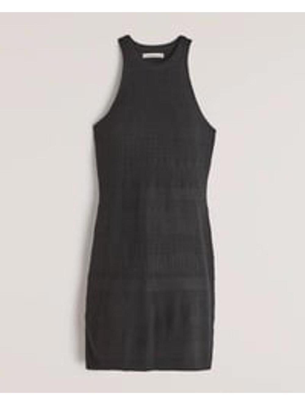 Abercrombie Racerback Knit Mini Black Pointelle Dress XS MWOT